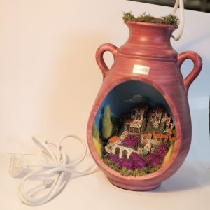 Lampe amphore rouge