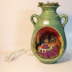 Lampe amphore vert